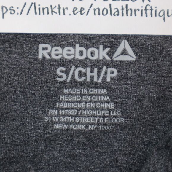 Rebook Sweatshirt Womens S Gray Long Sleeve Drawstring Logo Pullover Hoodie - Picture 2 of 16